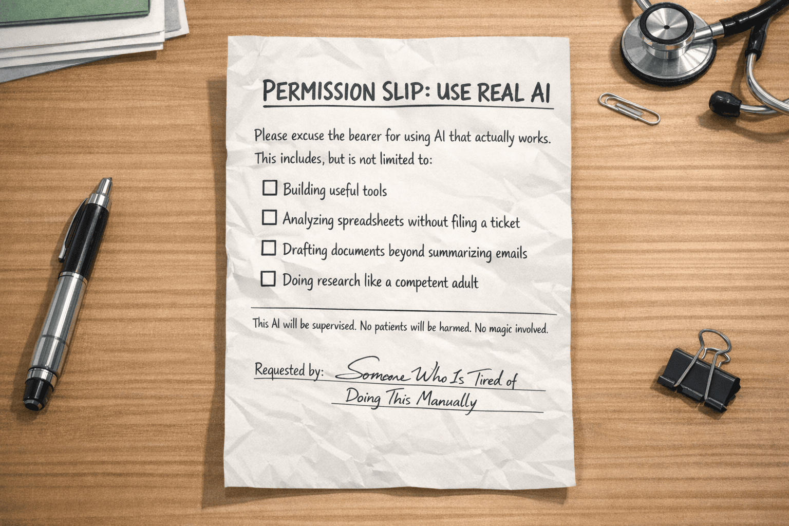 Permission slip
